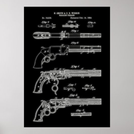 Pistol 1854 Patent Poster (Vorne)