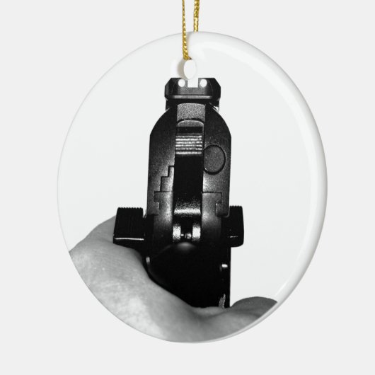 Pistole Keramik Ornament (Links)