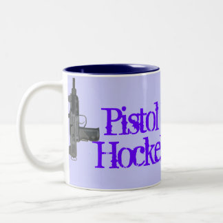 Pistole Packin Hockey-Mama! Zweifarbige Tasse