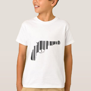 PISTOLEN-BARCODE Waffe Barcode-Musterdesign T-Shirt