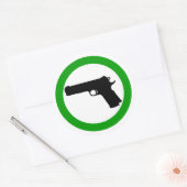 Pistolen für die zulässige Zone Runder Aufkleber (Umschlag)