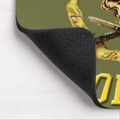 Pistolen mousepad des Militärpolizei-Schädel-w (Ecke)