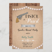 Pistolen oder Perlgeschlecht: Einladung (Vorne/Hinten)