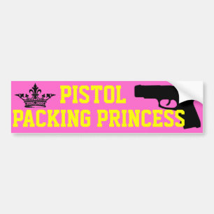 Pistolen-Verpackungs-Prinzessin Autoaufkleber