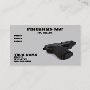 Pistolen-Waffen-Geschäftskarte Visitenkarte