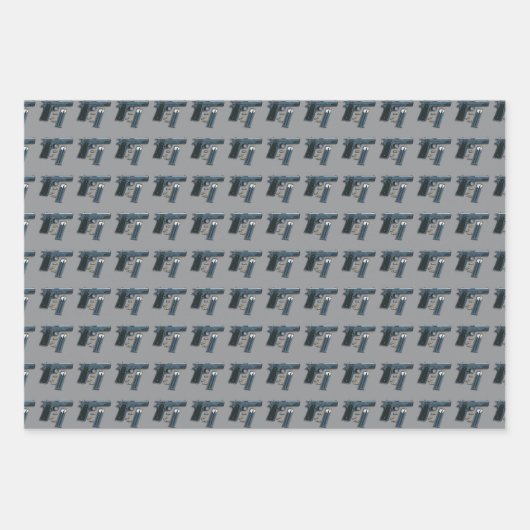 Pistolenmuster-Zielscheibe Geschenkpapier Set (Vorderseite 2)