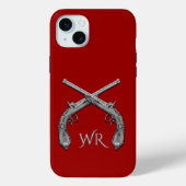  Pistols Crossed Monogram Red   Case-Mate iPhone Hülle (Rückseite)