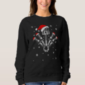 Piston Auto Plug Weihnachtsmannmütze Bike Mechanik Sweatshirt (Vorderseite)