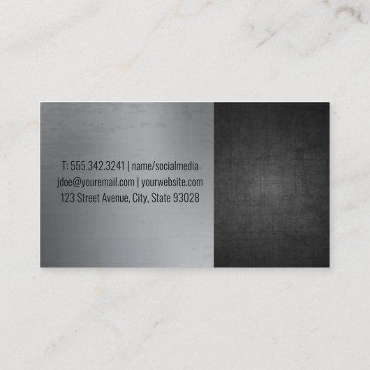 Piston Car Engine | Auto Shop | Pulley System Visitenkarte (Rückseite)