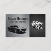 Piston Car Motor | Auto Shop Visitenkarte (Vorderseite)