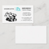 Piston Car Motor | Handschlüssel Visitenkarte (Vorne/Hinten)