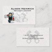 Piston Car Motor | Mechanik mit Schlüssel Visitenkarte (Vorne/Hinten)