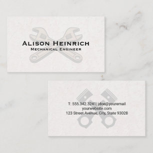 Piston Car Motor   Wrenches Visitenkarte