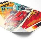 Piston Cup Racing Poster | Retro Cars Art (Ecke)