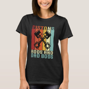 Pistons Stangen Und Dad Bods lustiger Mechaniker v T-Shirt