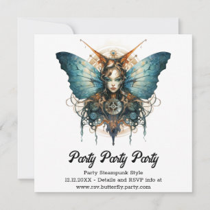 Pistonwing Kaiser Schmetterling Steampunk Hochzeit Ankündigung