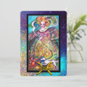 PISZEN, MUNDLADY, TAROT ASTROLOGIE ZODIAC GEBURTST KARTE (Stehend Vorderseite)