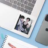 Pit Babe Aufkleber (Laptop mit iPhone)