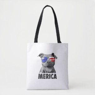 Pit Bull 4. Juli Merica Men American Flag Sung Tasche
