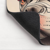 Pit Bull Abstrakt Portrait Mousepad (Ecke)
