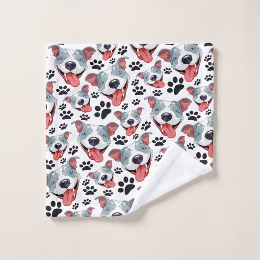 Pit Bull American Pitbull Pet Puppy Badhandtuch Set (Waschlappen)
