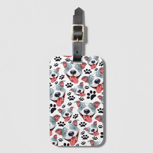 Pit Bull American Pitbull Pet Puppy Gepäckanhänger (Vorderseite Vertikal)