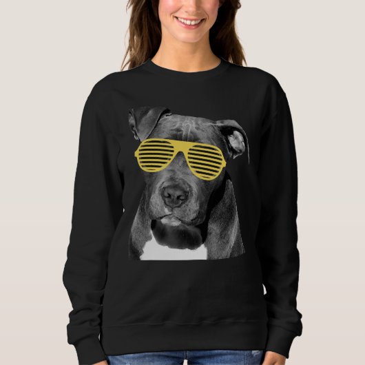 Pit Bull & Amp Brille Sweatshirt (Vorderseite)