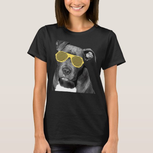 Pit Bull & Amp Brille T-Shirt (Vorderseite)