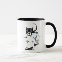 Pit Bull APBT Schwarz-weiß