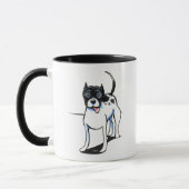 Pit Bull APBT Schwarz-weiß Tasse (Links)
