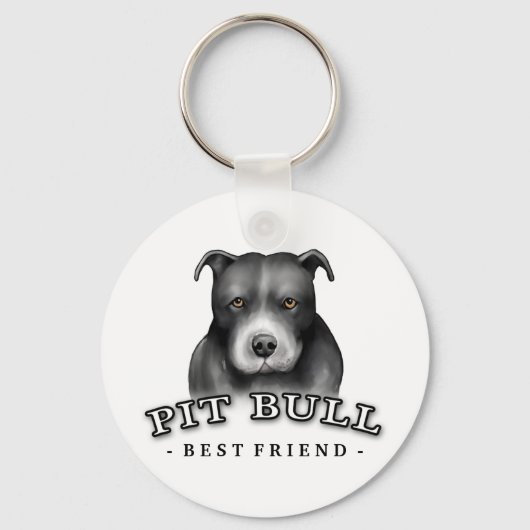 Pit Bull Art benutzerdefinierte Schlüsselkette Schlüsselanhänger (Vorderseite)