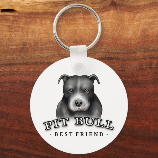 Pit Bull Art benutzerdefinierte Schlüsselkette Schlüsselanhänger (Vorderseite)