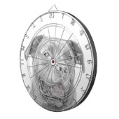 Pit Bull Art Zeichnend Dartscheibe (Vorderseite rechts)