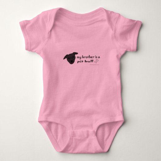 Pit Bull Baby Strampler (Vorderseite)