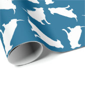 Pit Bull Babydusche Hund Pitbull Blue Boy Geschenkpapier (Rolleneckpunkt)