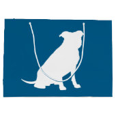 Pit Bull Babydusche Hund Pitbull Blue Boy Große Geschenktüte (Rückseite)