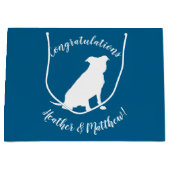 Pit Bull Babydusche Hund Pitbull Blue Boy Große Geschenktüte (Vorderseite)