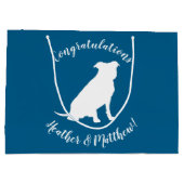 Pit Bull Babydusche Hund Pitbull Blue Boy Große Geschenktüte (Rückseite)