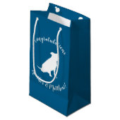 Pit Bull Babydusche Hund Pitbull Blue Boy Kleine Geschenktüte (Vorderseite Schrägansicht)