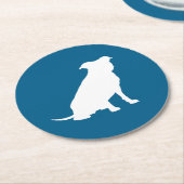 Pit Bull Babydusche Hund Pitbull Blue Boy Runder Pappuntersetzer (Angewinkelt)