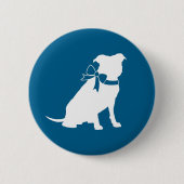 Pit Bull Babydusche Pitbull Dog Blue Boy Button (Vorderseite)