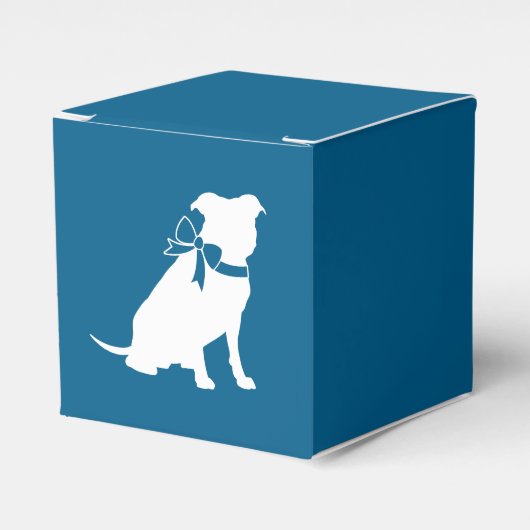 Pit Bull Babydusche Pitbull Dog Blue Boy Geschenkschachtel (Vorderseite)