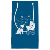 Pit Bull Babydusche Pitbull Dog Blue Boy Kleine Geschenktüte (Vorderseite)