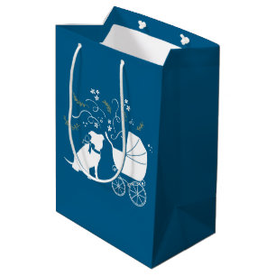 Pit Bull Babydusche Pitbull Dog Blue Boy Mittlere Geschenktüte