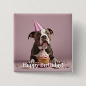 Pit Bull Birthday Celebration Button (Vorderseite)
