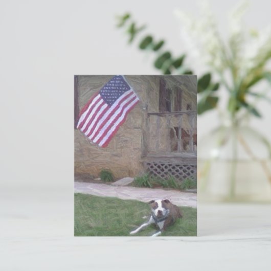 Pit Bull/BSL Postcard Postkarte (Stehend Vorderseite)