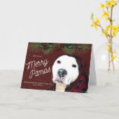 Pit Bull Christmas "Merry Pitmas" Greeting Card Karte (Gelbe Blume)