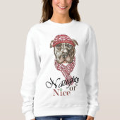 Pit bull Christmas Sweatshirt (Vorderseite)