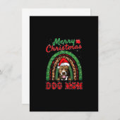 Pit Bull Christmas Weihnachtsmannmütze Dog Mama Bo Einladung (Vorne/Hinten)