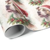Pit Bull Christmas Wrapping Paper Geschenkpapier (Rolleneckpunkt)